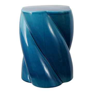 Yves Modern Minimalist Rope Twist Ceramic Indoor/Outdoor Garden Stool